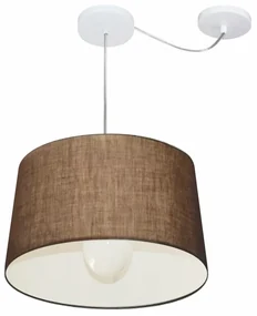 Lustre Pendente Cone Com Desvio Café MJ-4275 Para Mesa de Jantar e Estar