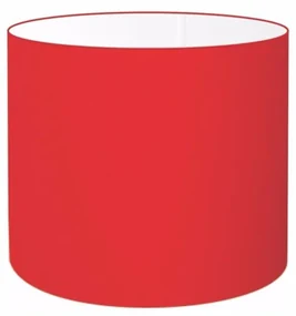 Cúpula Abajur Cilíndrica Cp-8014 Ø35x21cm Vermelho
