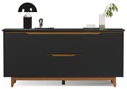 Buffet Aparador para Sala de Jantar 163cm Flow Preto - EJ Móveis