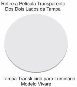 Disco Circular 30cm Branco P/ Lustre Tampa Luminaria 2mm x30cm Td-6004