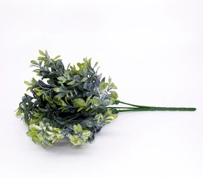 Folhagem  Buxo Verde Orvalho com Powder Plástico 13x33 cm - D'Rossi