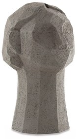 Escultura Decorativa "Rosto" Em Poliresina Cinza 24x15 cm - D'Rossi