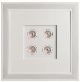 Embutido Bore Pro 62X62X09Cm 04Xar70 Led 49,2W Bivolt | Usina 19203/62 (PT - Preto Texturizado, 3000k)