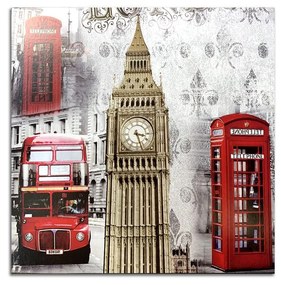 Quado Decorativo MDF Londres 24X24CM - D'Rossi