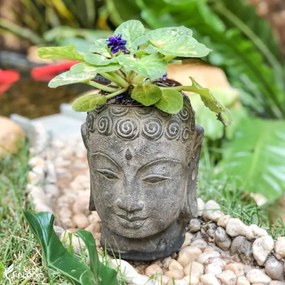 Vaso Decorativo Cabeça de Buda