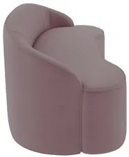 Sofá 4 Lugares para Sala de Estar Living 230cm Theo D06 Veludo Rosa -