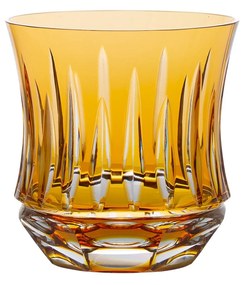 Copo de Cristal Lapidado Artesanal p/ Whisky - Amarelo - 66  Amarelo - 66