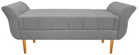 Recamier Estofado Ari 195 cm King Size Suede Cinza - ADJ Decor