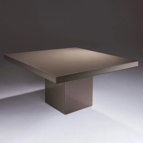 Mesa de Jantar Cube Quadrada Espelhada Design Contemporâneo