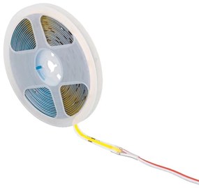 Fita De Led Cob 9w Por Metro 12v Irc90 5m 3000k