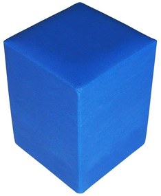 Mini Puff Pop Quadrado em Couro Sintético - Azul Royal