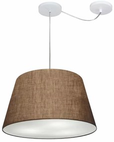 Lustre Pendente Cone Com Desvio Md-4279 Cúpula 21/30x40cm Café - Bivolt