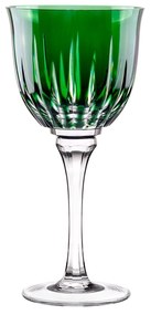 Taça de Cristal Lapidado p/ Água 25 - Verde Escuro - 66  Verde Escuro - 66