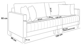 Sofá 2 Lugares Living 156cm Pés Madeira Cléo Bouclê Creme K01 - D'Rossi