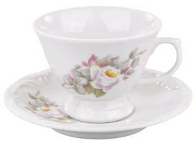 Xícara Café Com Pires 70Ml Porcelana Schmidt - Dec. Eterna E351