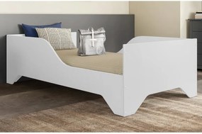 Cama Solteiro Infantil c/ Barras de Proteção p/ colchão 188 x 88 cm MDF Soninho Multimóveis Branca