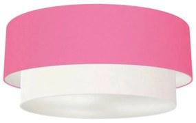 Plafon Para Dormitório Cilíndrico SD-3024 Cúpula Cor Rosa Bebê Branco