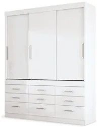 Guarda Roupa Casal Click 3 Portas Branco - Santos Andirá