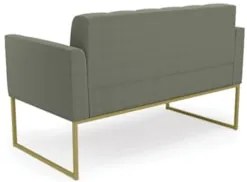 Namoradeira e 2 Poltronas Industrial Dourado Ana Bouclé Menta - Ibiza