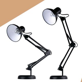 Luminaria Classic Ø15X50X13Cm 1 X E27 Aluminio Preto | Opus Hm 37042 (Preto)
