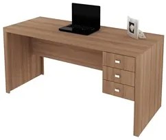 Mesa com 03 Gavetas para Home Office ME4113 Amendoa - Tecno Mobili