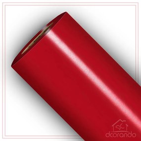 Adesivo Vermelho Para Envelopamento Móveis Objetos e Paredes - Rolo = 45CM x 1METRO