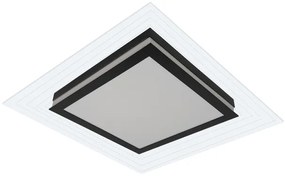 Plafon Sobrepor Led Lisboa 25w 3000k Preto