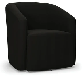 Poltrona Decorativa Base Giratória Stella Max Suede D03 - D'Rossi - Preto