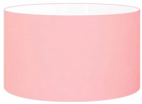 Cúpula abajur e luminária cilíndrica vivare cp-8023 Ø50x21cm - bocal europeu - Rosa-Bebê