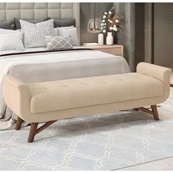 Cabeceira Cama Box Queen 160cm Pisa e Recamier Neville P02 Bouclé Bege