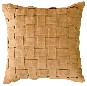Capa de Almofada Trancê Caramelo – 50x50cm