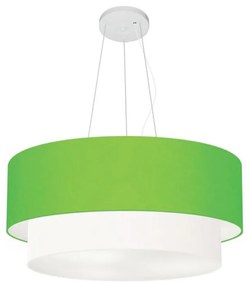 Pendente Cilíndrico Verde Limão e Branco MJ-4082 Para Mesa de Jantar e Estar