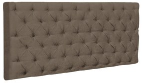 Cabeceira Painel Cristal para Cama Box Solteiro 90 cm Suede Marrom Rato - D'Rossi