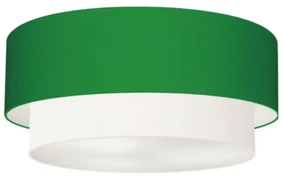 Plafon Para Sala de Jantar Cilíndrico SJ-3063 Cúpula Cor Verde Folha Branco