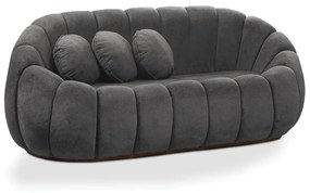 Sofá 2 Lugares Orgânico para Sala Cloud Bouclê E03 - D'Rossi - Cinza escuro