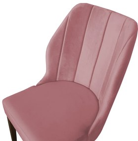 Cadeira De Jantar Safira Suede Rosê