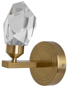 Arandela Led Metal Bronze E Cristal 3w 3000k Venini