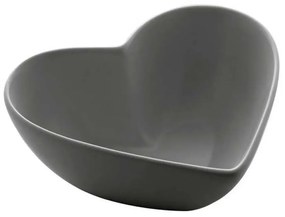 Bowl Ceramica Heart Cinza 14X13x5cm - Lyor