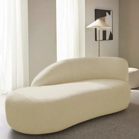 Divã Recamier Curvo Luna 185cm Lado Esquerdo Suede