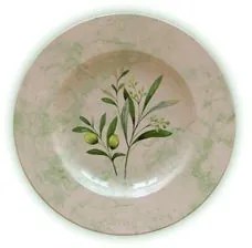 Prato Sobremesa Tramontina Oliva HO em Porcelana Decorada 21 cm