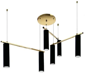 Pendente Tubos Irregular Ø92Cm Metal 06Xmr11 | Old Artisan Pd-5489 (HONEY)