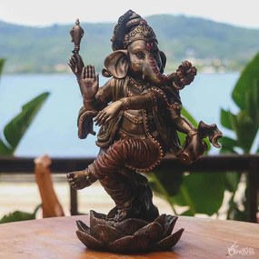 Estátua Ganesha Dançando 43cm