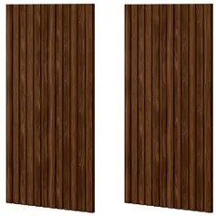 Kit 2 Placas Painel Ripado Decorativo 99cm Slat M20 Palisandro - Mpoze