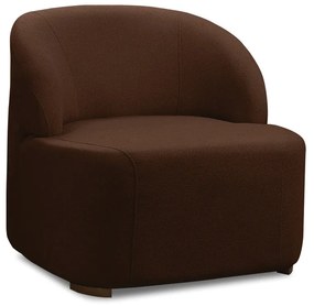 Poltrona Decorativa Orgânica para Sala Diully Bouclê Marrom E03 - D'Rossi