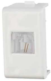 Modulo Tomada Para Telefone Rj11 2 Fios Branco Decor