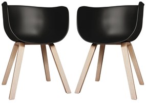 Kit 02 Cadeiras Decorativas para Sala e Cozinha Angélica (PP) Preto G56 - Gran Belo