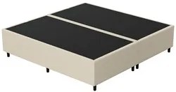 Base Cama Box Casal Queen 158cm Bipartido Hit I02 Corano Bege- Mpozena