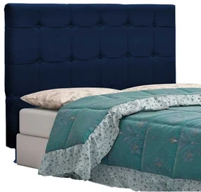 Cabeceira Tóquio para Cama Box King 195 cm Suede Azul Marinho D'Rossi