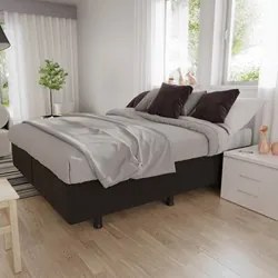 Base Box para Cama Casal Queen 158x198cm Bipartido Liz S05 Suede Borda