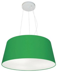 Lustre Pendente Cone Md-4048 Cúpula em Tecido 21/50x40cm Verde Folha - Bivolt